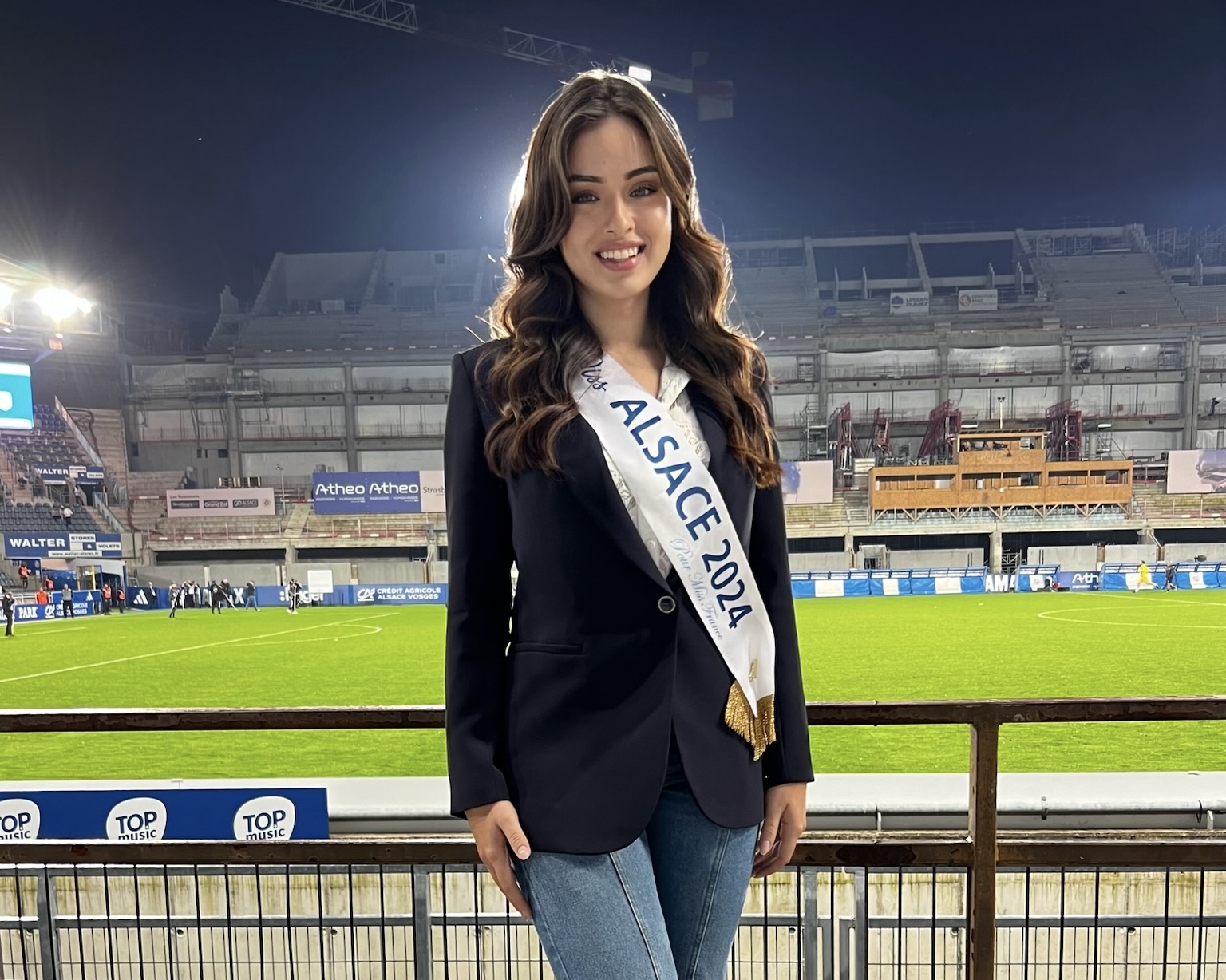 Isabella, Miss Alsace 2024, au Racing Club de Strasbourg !